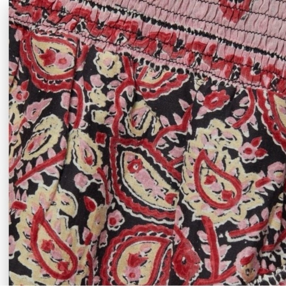 Bell by Alicia Bell Evelyn Smocked Silk Blend Voile Pink Paisley Mini Dress NWOT - Picture 7 of 8